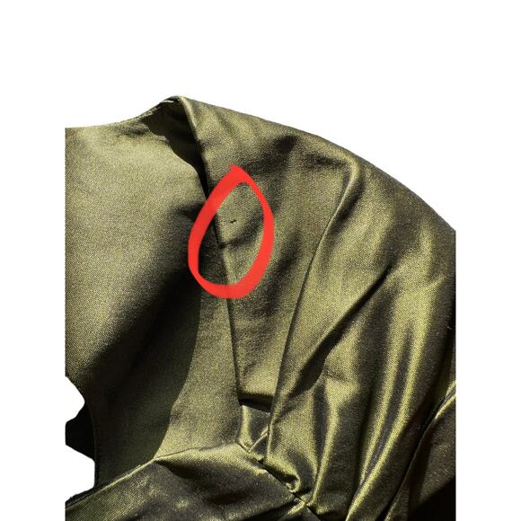 Theia Dress Green Cutout Ruched Party Cocktail Hour Night Out V-Neck Size 6 - Picture 7 of 13